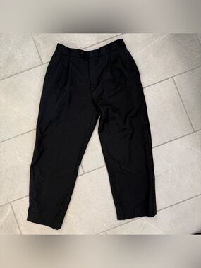 Versini 100% Wool Black Short Tuxedo Pants - 32 Short
